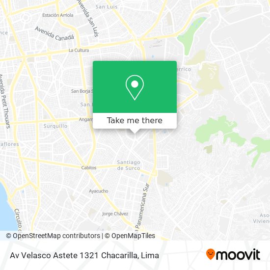 Av  Velasco Astete 1321  Chacarilla map