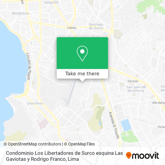 Condominio Los Libertadores de Surco   esquina Las Gaviotas y Rodrigo Franco map