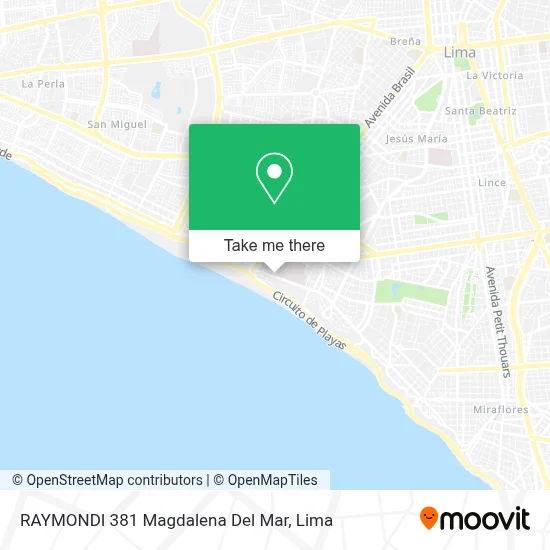 RAYMONDI 381 Magdalena Del Mar map