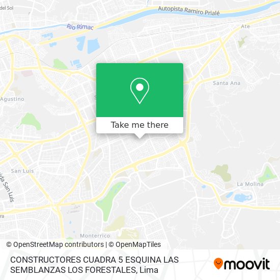 Mapa de CONSTRUCTORES CUADRA 5 ESQUINA LAS SEMBLANZAS   LOS FORESTALES