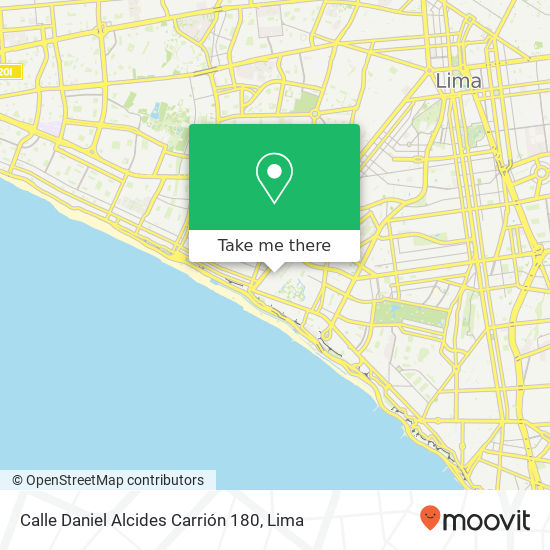 Mapa de Calle Daniel Alcides Carrión 180