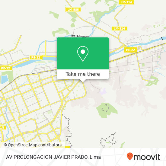 AV PROLONGACION JAVIER PRADO map