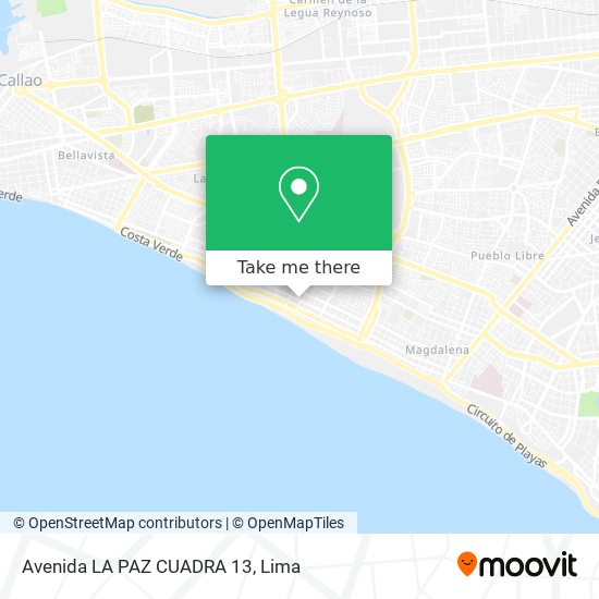 Mapa de Avenida LA PAZ CUADRA 13