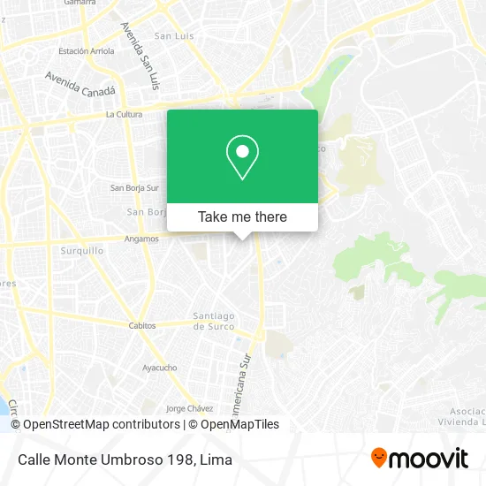Mapa de Calle Monte Umbroso 198
