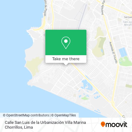 Calle San Luis de la Urbanización Villa Marina   Chorrillos map