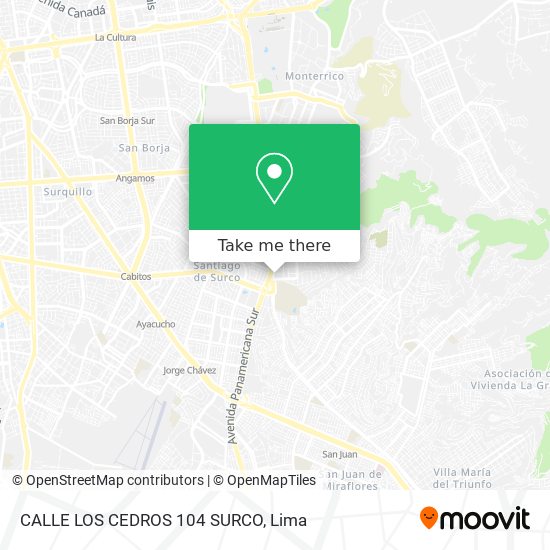 CALLE LOS CEDROS 104 SURCO map