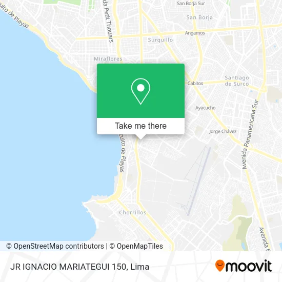 JR IGNACIO MARIATEGUI 150 map