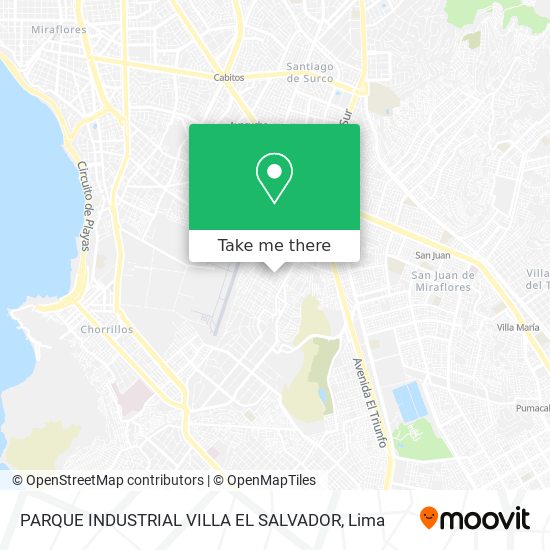 PARQUE INDUSTRIAL VILLA EL SALVADOR map