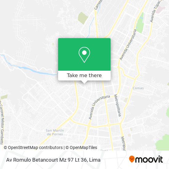 Mapa de Av  Romulo Betancourt Mz  97 Lt  36