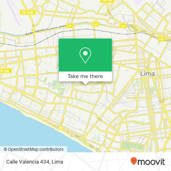 Mapa de Calle Valencia 434