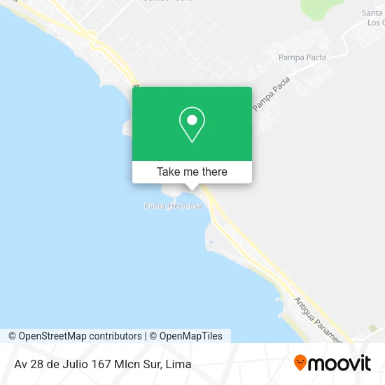 Mapa de Av  28 de Julio 167   Mlcn  Sur