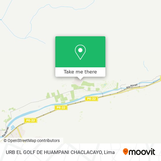 Mapa de URB  EL GOLF DE HUAMPANI CHACLACAYO