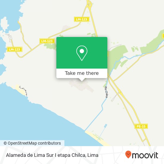 Alameda de Lima Sur I etapa Chilca map