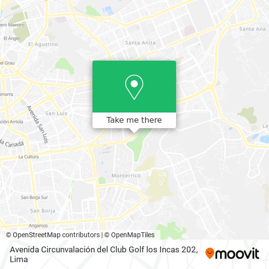 Mapa de Avenida Circunvalación del Club Golf los Incas 202