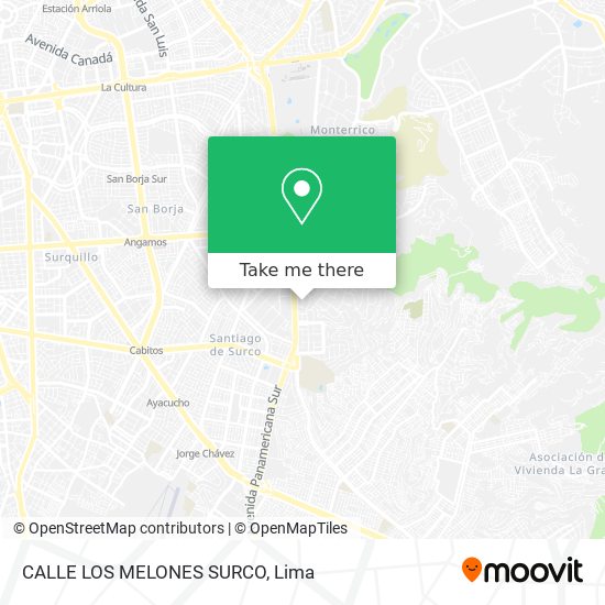 Mapa de CALLE LOS MELONES  SURCO