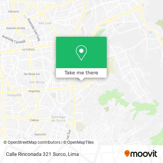 Mapa de Calle Rinconada 321  Surco