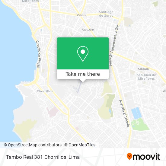 Tambo Real 381  Chorrillos map