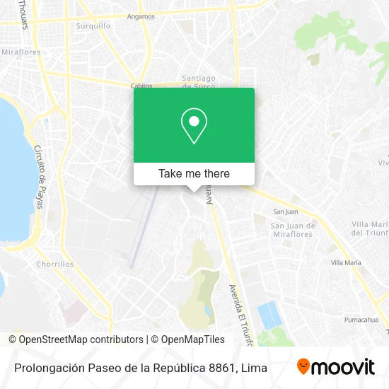 Prolongación Paseo de la República 8861 map