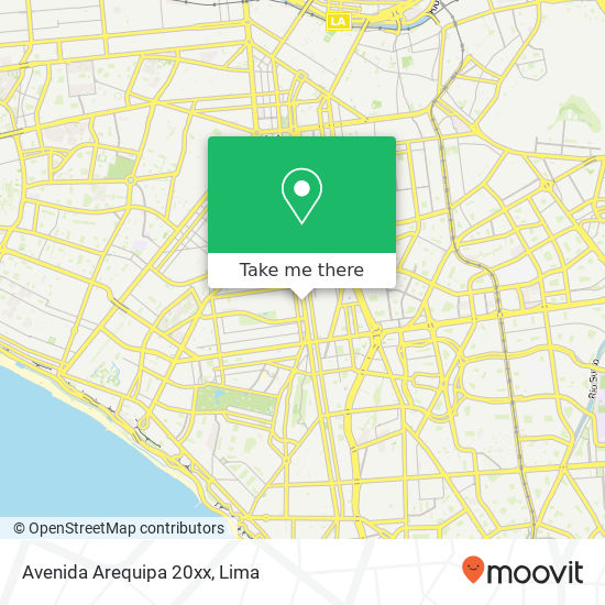 Avenida Arequipa 20xx map