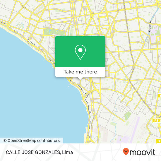 CALLE JOSE GONZALES map