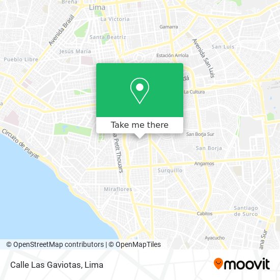 Mapa de Calle Las Gaviotas