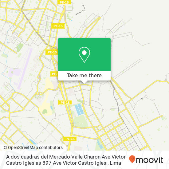 A dos cuadras del Mercado Valle Charon  Ave  Víctor Castro Iglesias   897 Ave  Víctor Castro Iglesi map