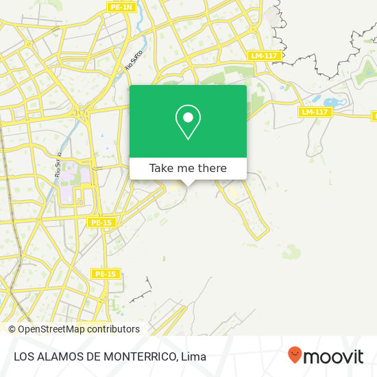 LOS ALAMOS DE MONTERRICO map