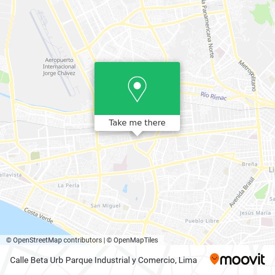 Calle Beta  Urb  Parque Industrial y Comercio map