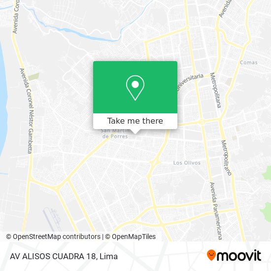 AV ALISOS CUADRA 18 map