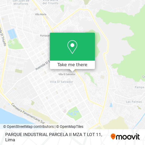 PARQUE INDUSTRIAL PARCELA II MZA T LOT 11 map