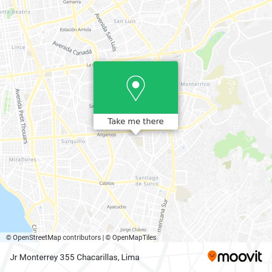 Jr  Monterrey 355  Chacarillas map