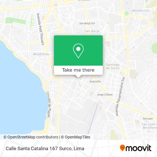 Calle Santa Catalina 167  Surco map