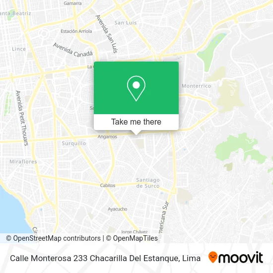 Calle Monterosa 233 Chacarilla Del Estanque map