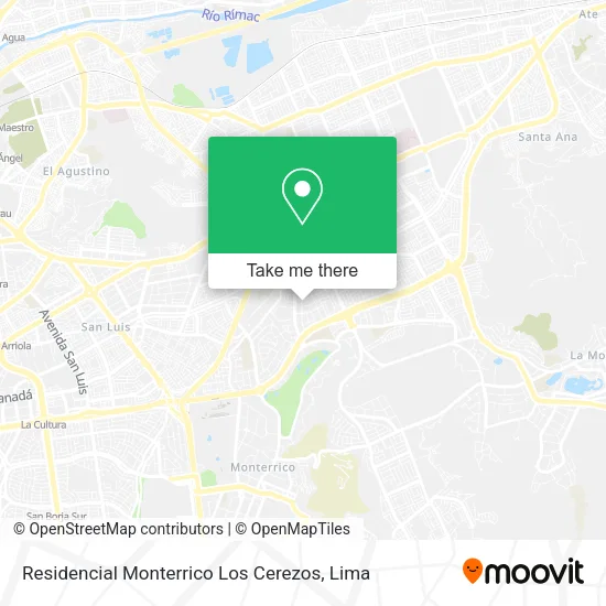 Residencial Monterrico  Los Cerezos map