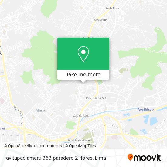 av  tupac amaru 363   paradero 2 flores map
