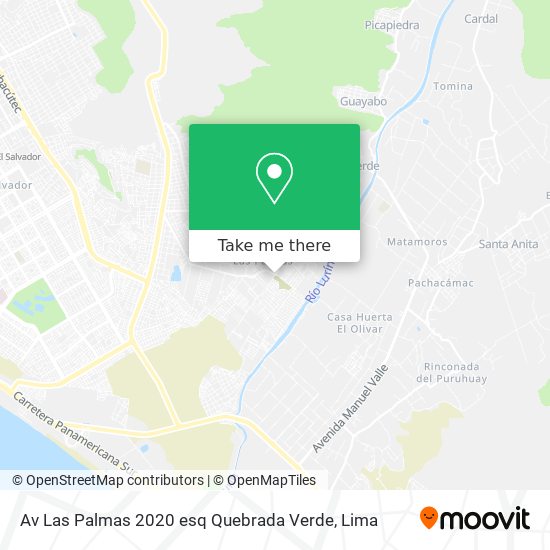 Av Las Palmas 2020  esq  Quebrada Verde map