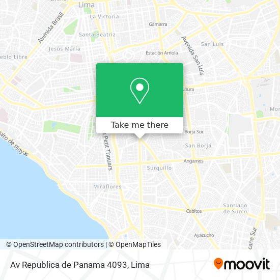 Av Republica de Panama 4093 map