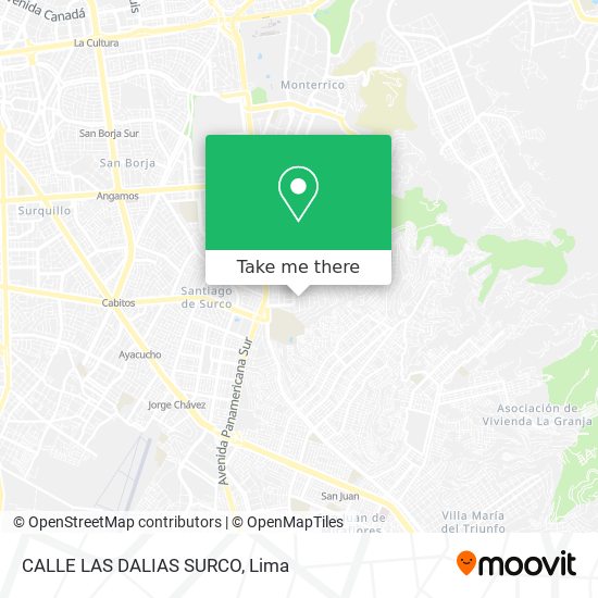 CALLE LAS DALIAS  SURCO map