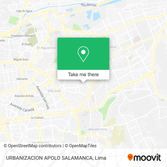 Mapa de URBANIZACION APOLO SALAMANCA