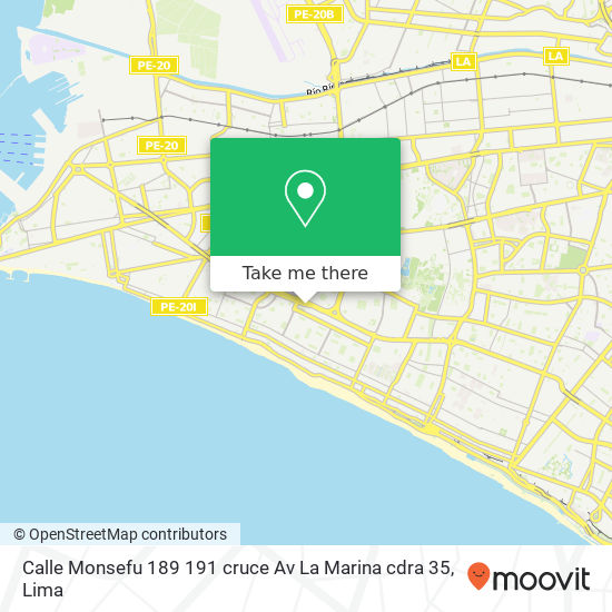 Calle Monsefu 189 191 cruce Av La Marina cdra 35 map