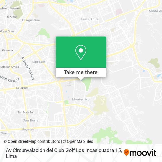 Av  Circunvalación del Club Golf Los Incas cuadra 15 map