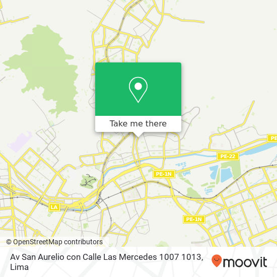 Av  San Aurelio con Calle Las Mercedes 1007 1013 map