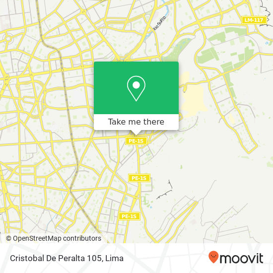 Cristobal De Peralta 105 map