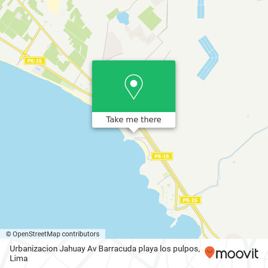 Urbanizacion Jahuay  Av  Barracuda  playa los pulpos map