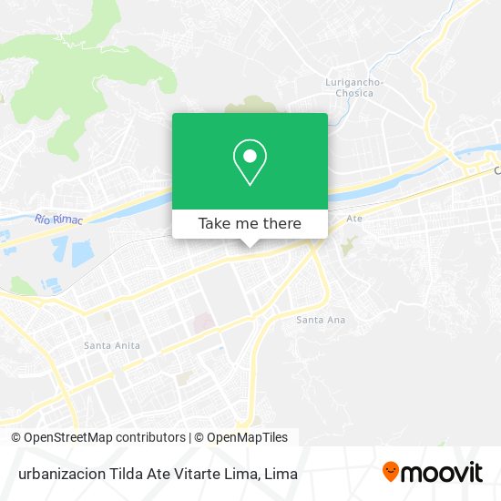 urbanizacion Tilda  Ate Vitarte  Lima map