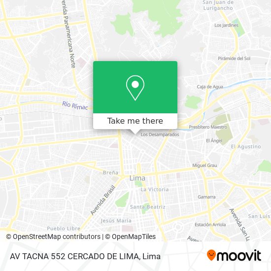 AV  TACNA 552 CERCADO DE LIMA map