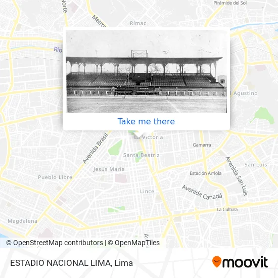 Mapa de ESTADIO NACIONAL LIMA