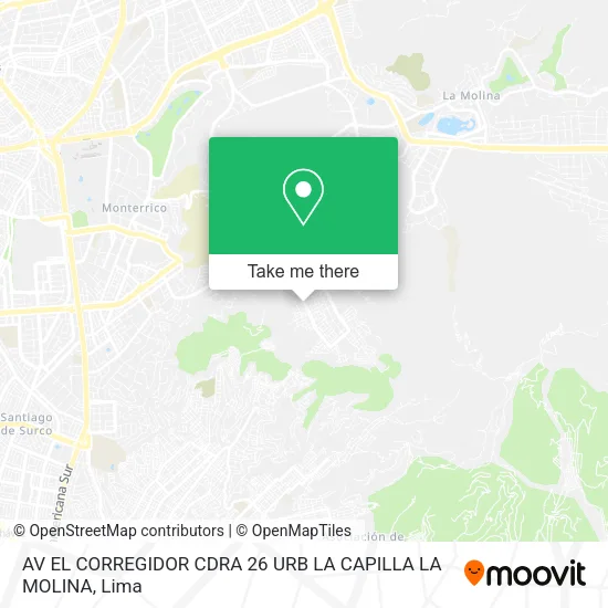 Mapa de AV  EL CORREGIDOR CDRA 26 URB  LA CAPILLA   LA MOLINA