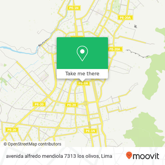 avenida alfredo mendiola 7313 los olivos map