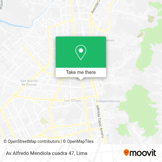 Av  Alfredo Mendiola cuadra 47 map